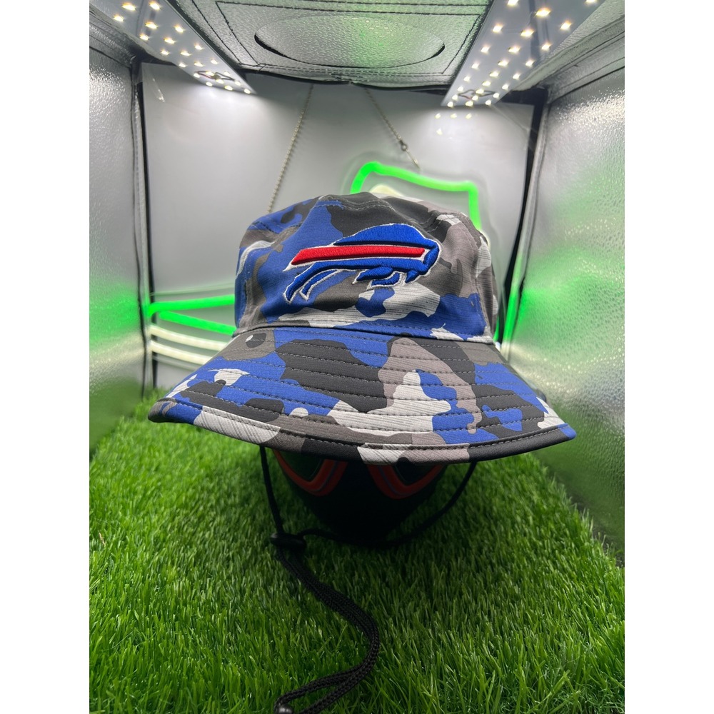 New Era Buffalo Bills NFL Camo Bucket Hat Blue Grey Camouflage Boonie OSFM